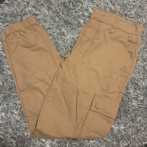 Forever 21 Cargo Carpenter Baggy Pants Khaki Tan